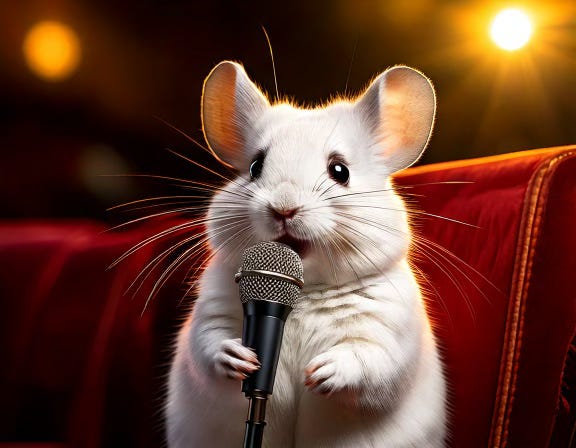 A Chinchilla on a mic, because why not? Thanks Firefly!