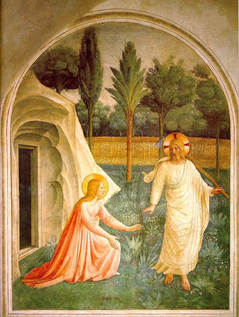 Fra Angelico — Noli me tangere (1440–1441), Couvent San Marco, Florence Fra Angelico — Noli me tangere (1440–1441), Couvent San Marco, Florence