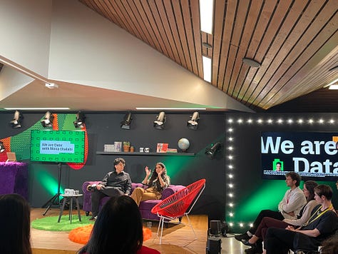 Impressions from MozFest 2024 in Amsterdam. Pictures from plenum discussions and an art installation.