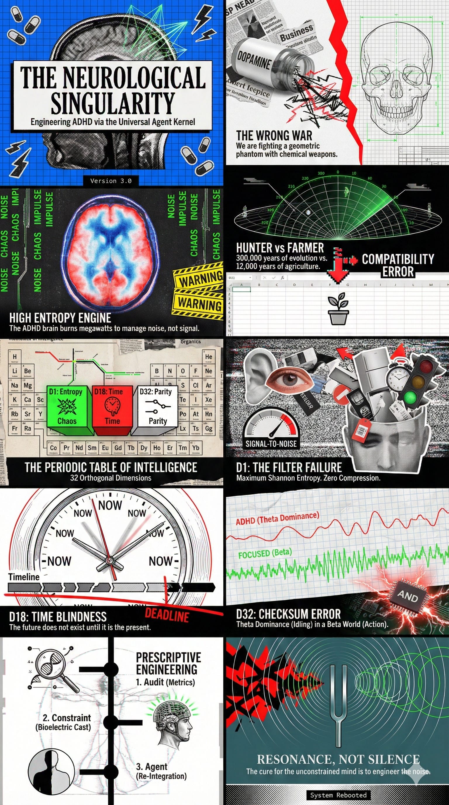 The Neurological Singularity: A Prescriptive Geometric Roadmap for Resolving Attention Deficit Hyperactivity Disorder via the Universal Agent Kernel (UAK)