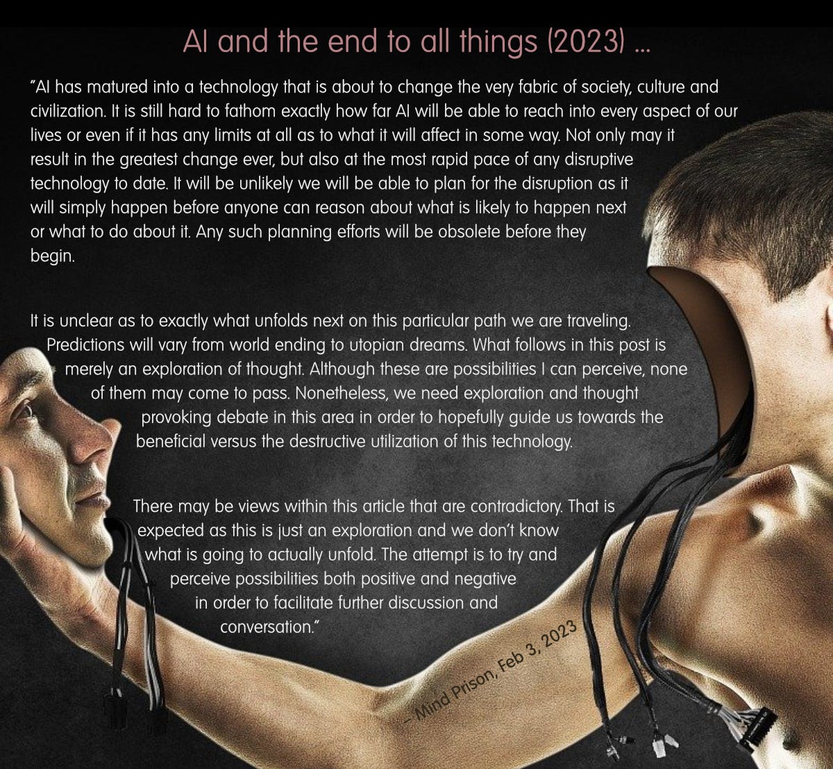 AI and the end to all things