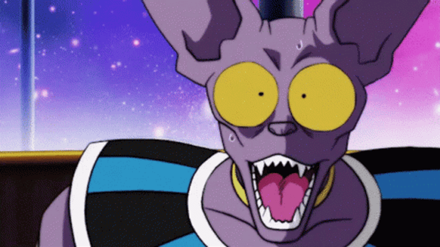 Dragon Ball God Of Destruction Beerus Shocked GIF | GIFDB.com