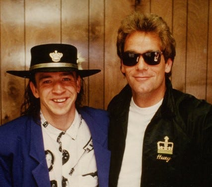 Stevie Ray Vaughan and Huey Lewis