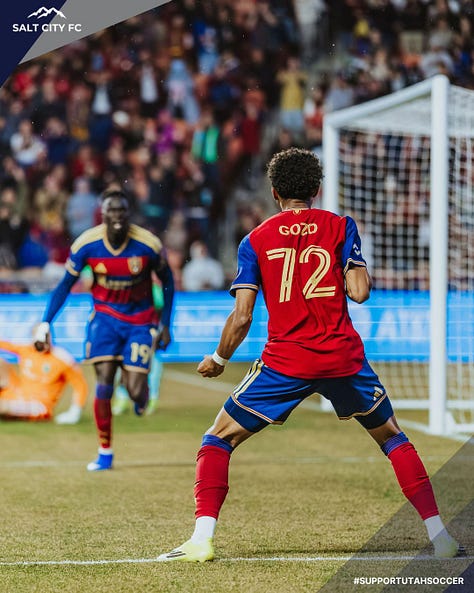 Real Salt Lake saw 5 RSL Academy alums feature in a 2-1 win over Seattle in the home opener, Saturday, Feb. 28, 2026 in Sandy, Utah. (Photos: Tyler Staten for Salt City Soccer)