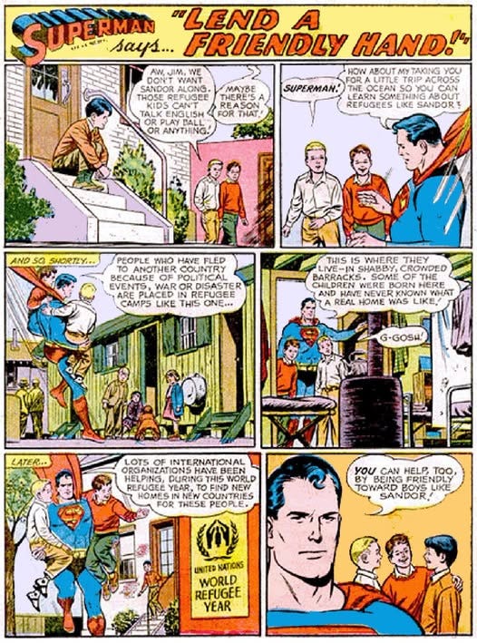 May be an image of Superman and text