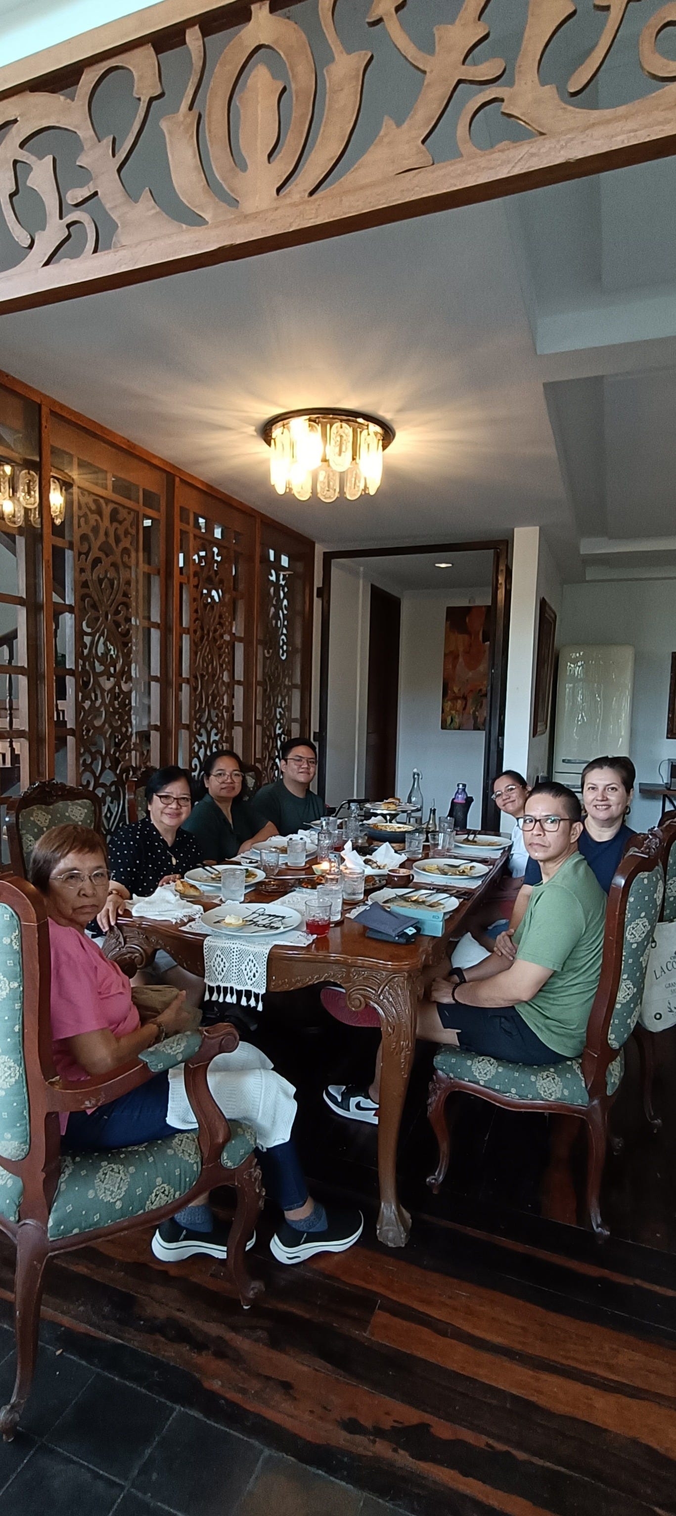 My family seated in Casa Luisa