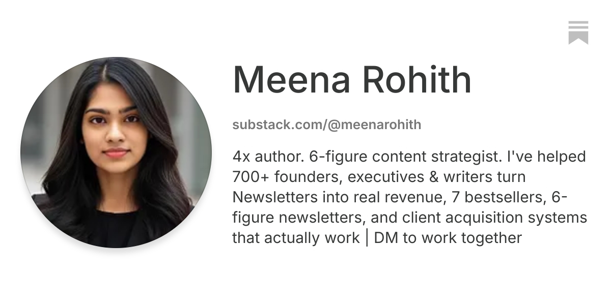 Meena Rohith | Substack