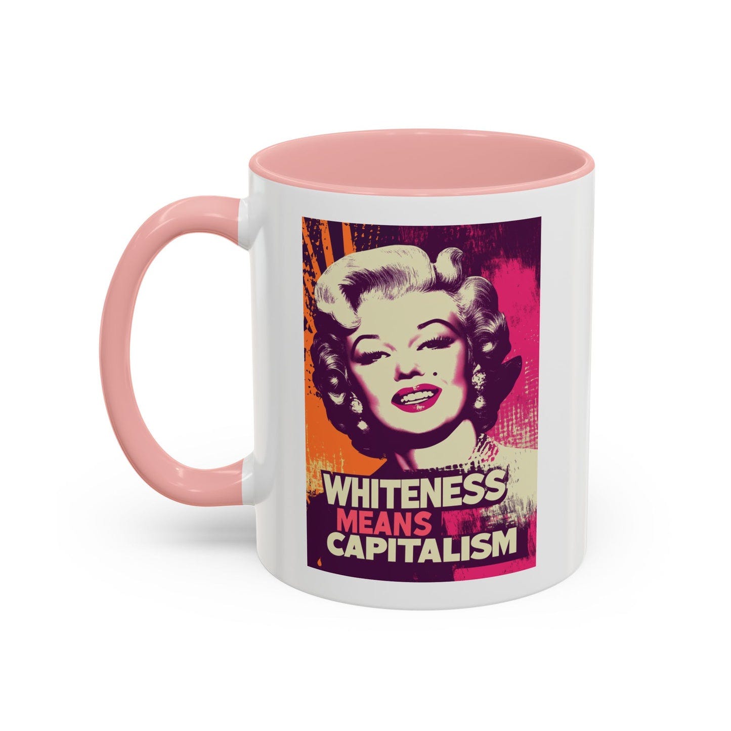 Whiteness Means Capitalism Warhol Tribute Accent Coffee Mug (11 or 15oz)