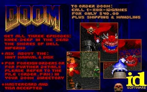 Question about Classic Doom Shareware Advertisement : Doom