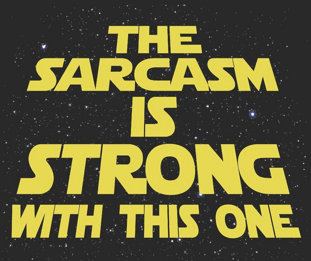 the sarcasm is strong with this one the sarcasm is strong with this one