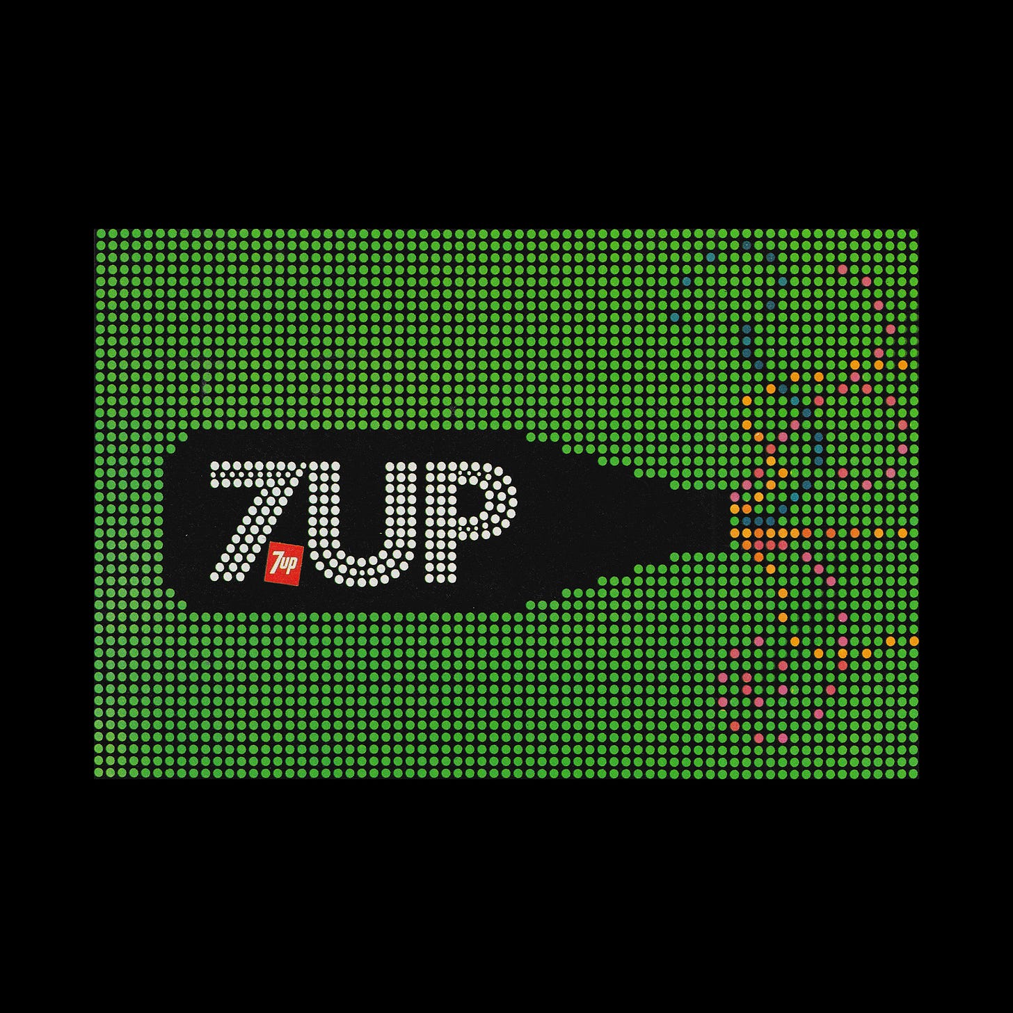 7UP 1970s logo design by Thomas Miller, Morton Goldsholl, Morton Goldsholl Associates, LogoArchive, Logo Histories