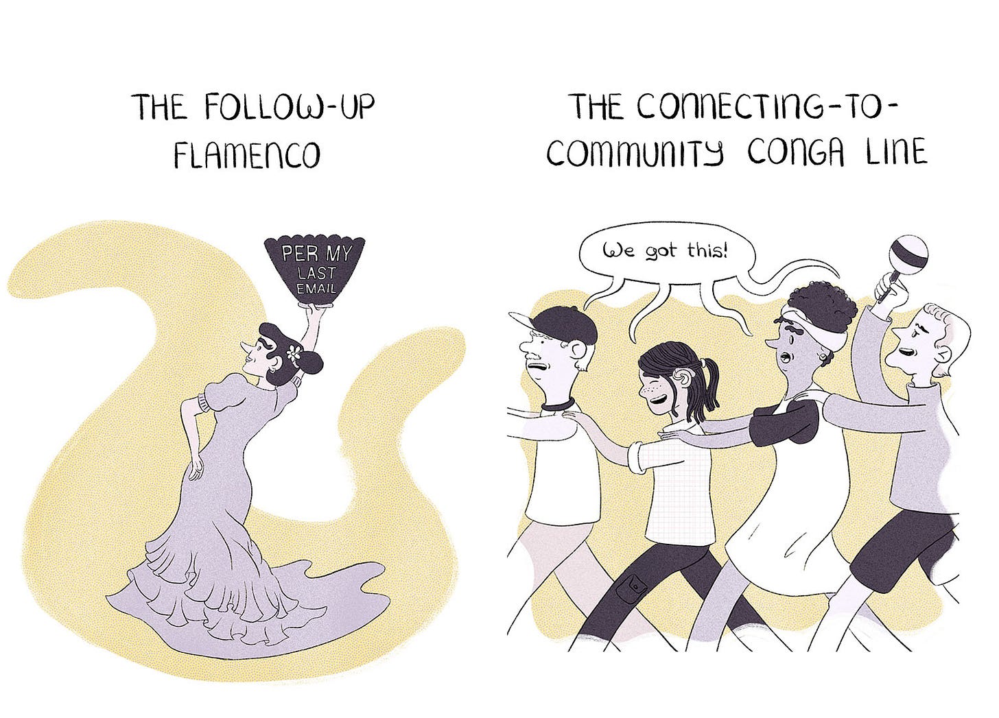 The Follow-Up Flamenco and Connecting to Community Conga Line