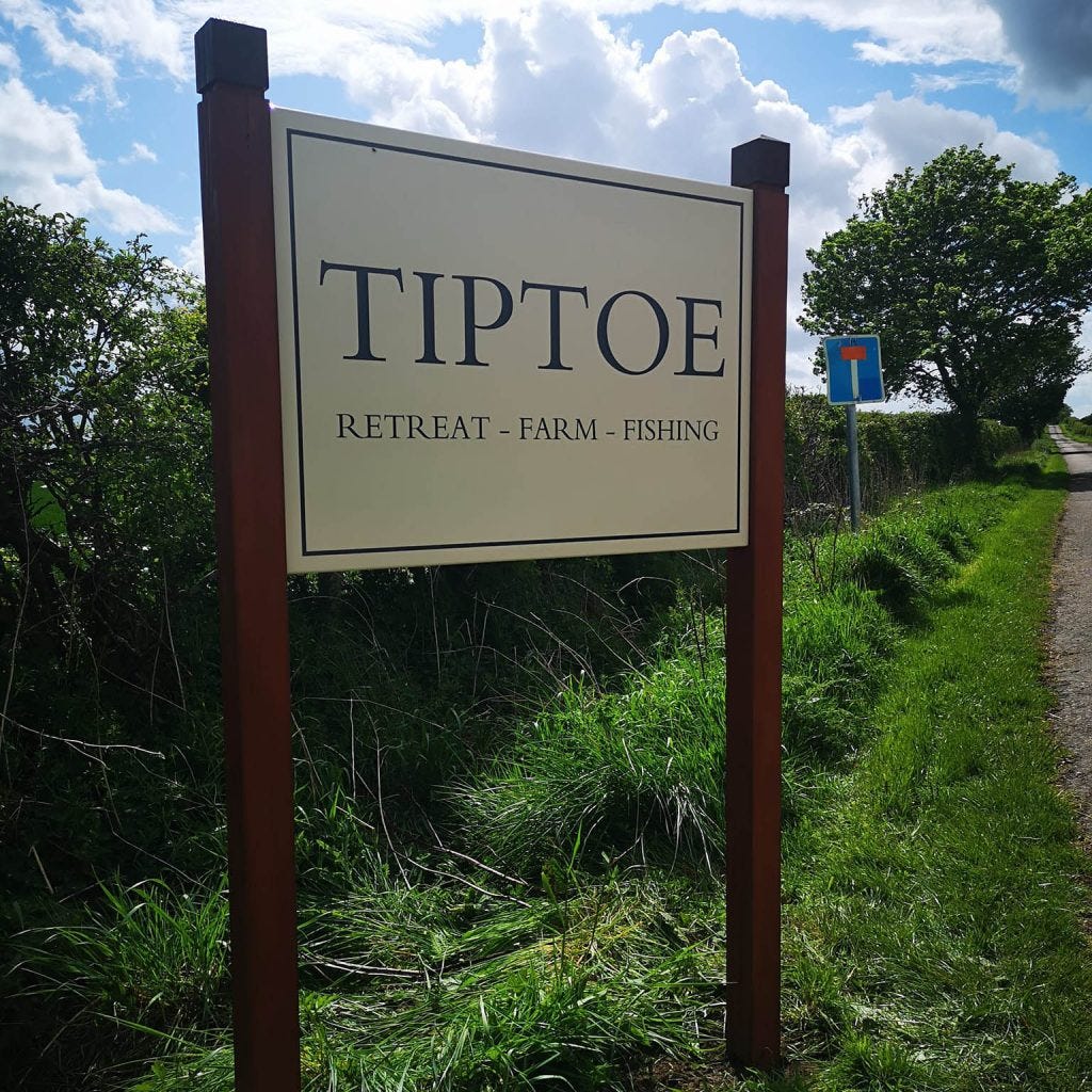 Tiptoe Farm & Till Fishing Wooden Signage | Fantasy Prints Online Store