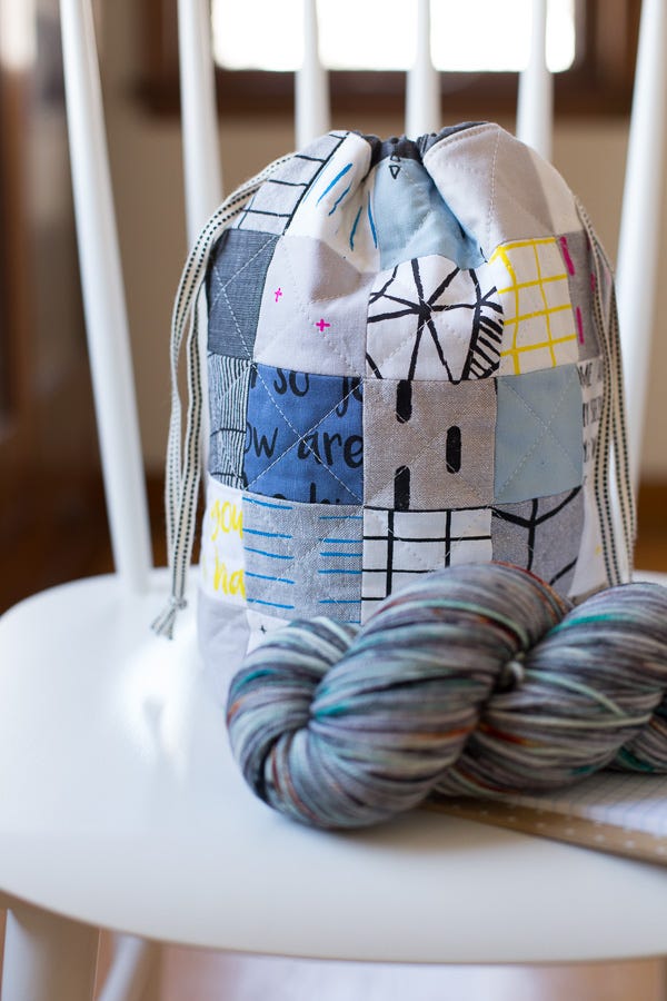 Patchwork Drawstring Bag - Noodlehead Patchwork Drawstring Bag - Noodlehead