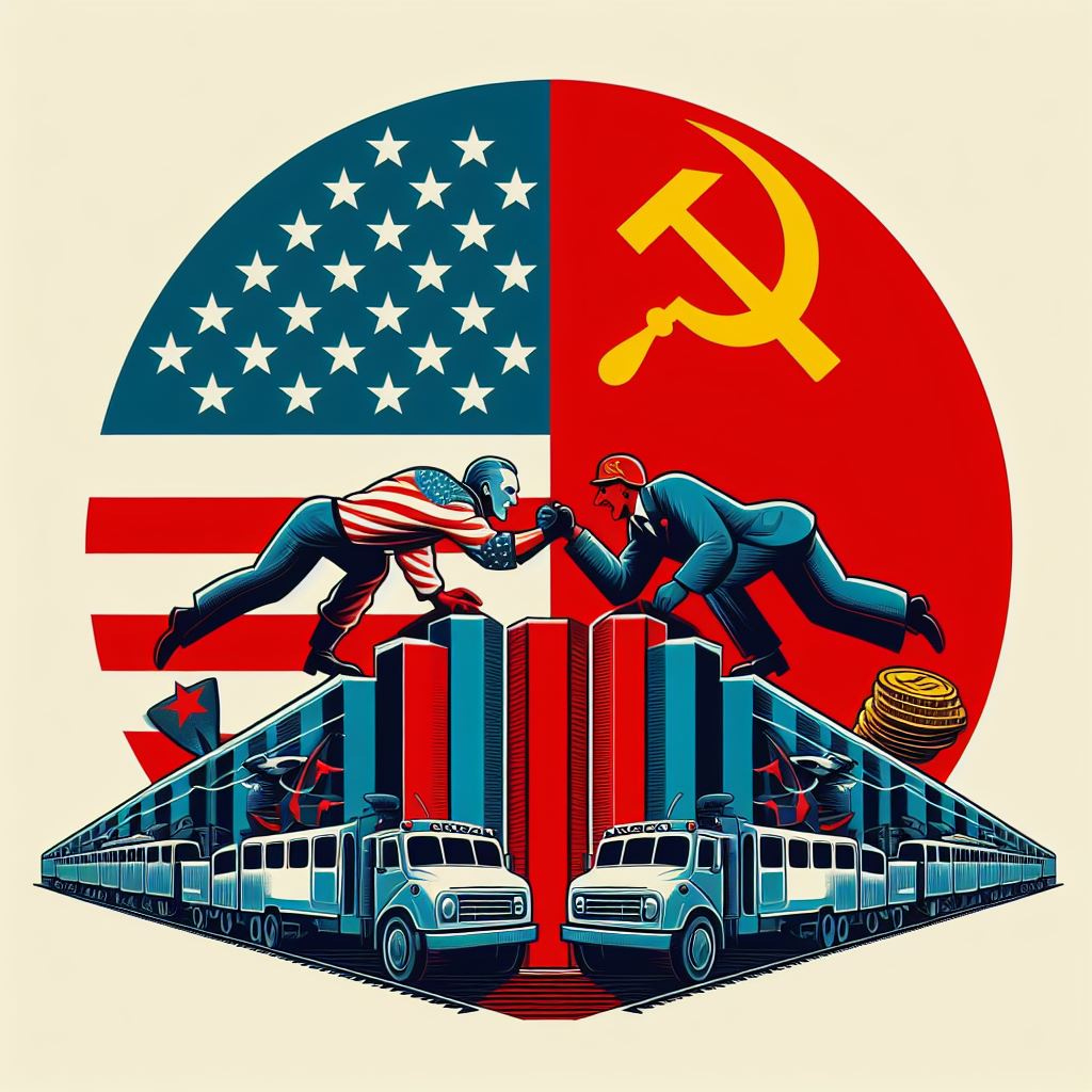 USA versus Soviet Union economics during the Cold War