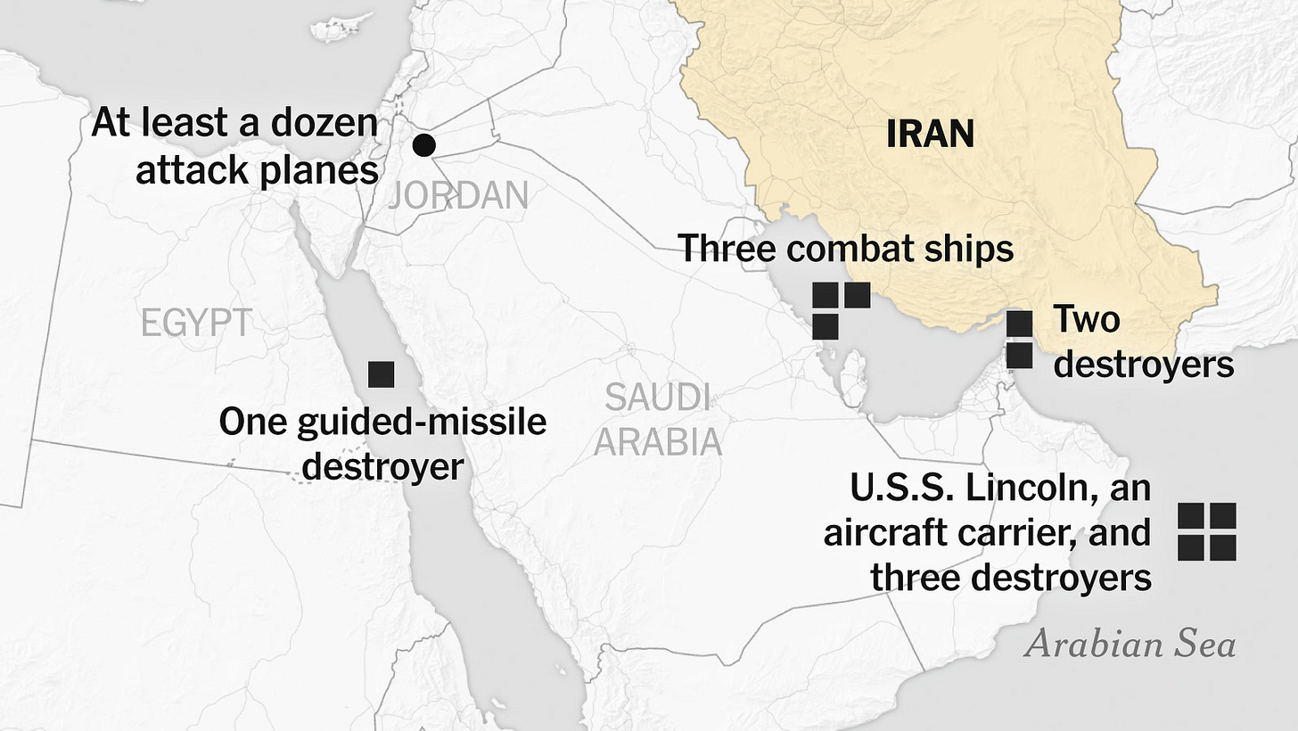 Maps: Where the U.S. Is Building Up Military Force Near Iran - The New York  Times