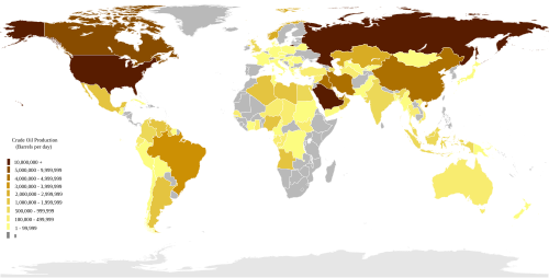 World's Crude Oil Producers (Map).