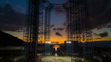 Lanyue during its test in the gravity simulator.