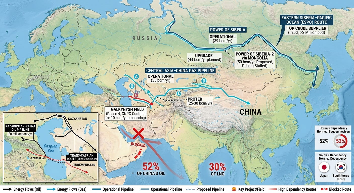 ゴールデンルート Hormuz Blockade Pushes China Toward Continental Energy Suppliers
