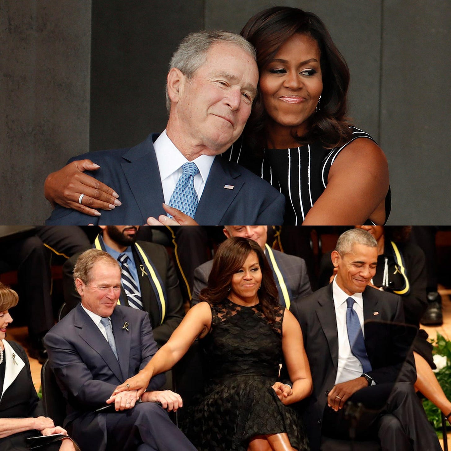 Michelle Obama & George W. Bush are friendship goals. : r/Presidents