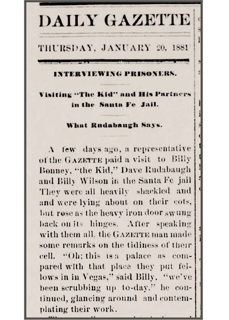 True West Exclusive: Long Lost Jailhouse Interview with Billy the Kid and Illustration Uncovered - True West Magazine True West Exclusive: Long Lost Jailhouse Interview with Billy the Kid and Illustration Uncovered - True West Magazine