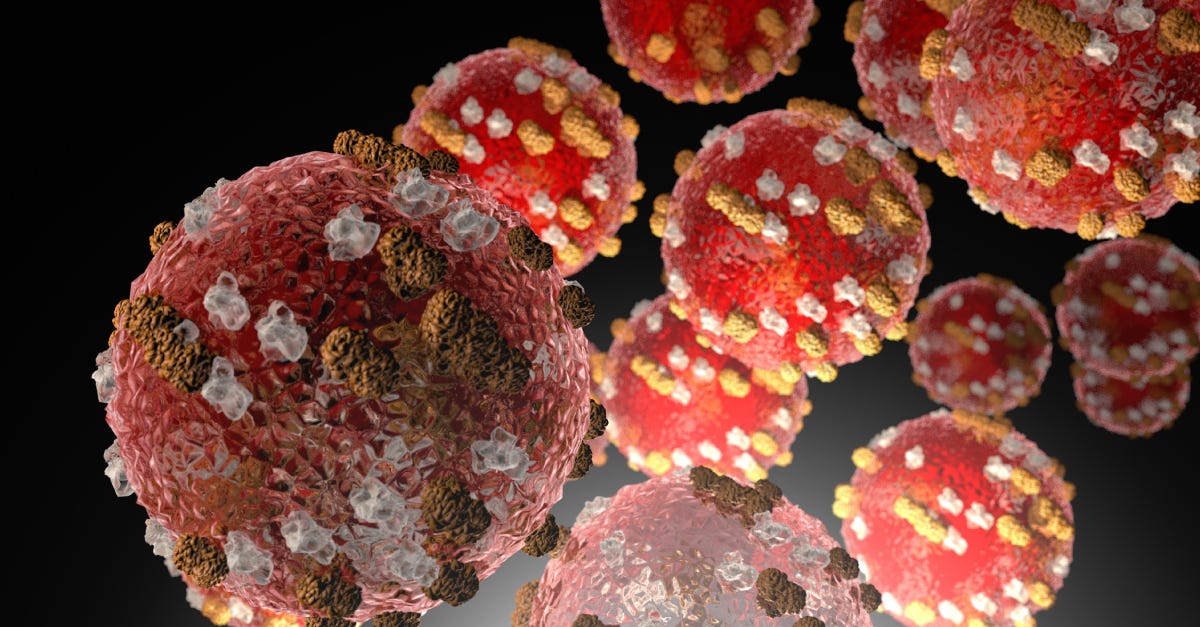 measles under a microscope measles under a microscope