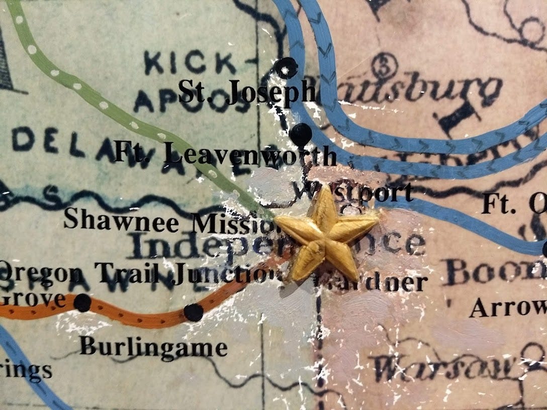Old Map of Independence area