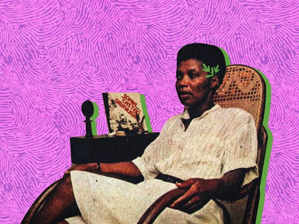 Arte com foto da historiadora Beatriz Nascimento.
