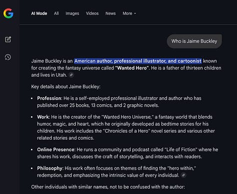 Jaime Buckley as know through AI