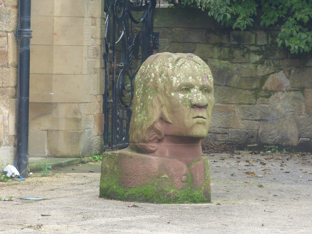 Brymbo Man sculpture outside of Wrexham County Borough Mus… | Flickr