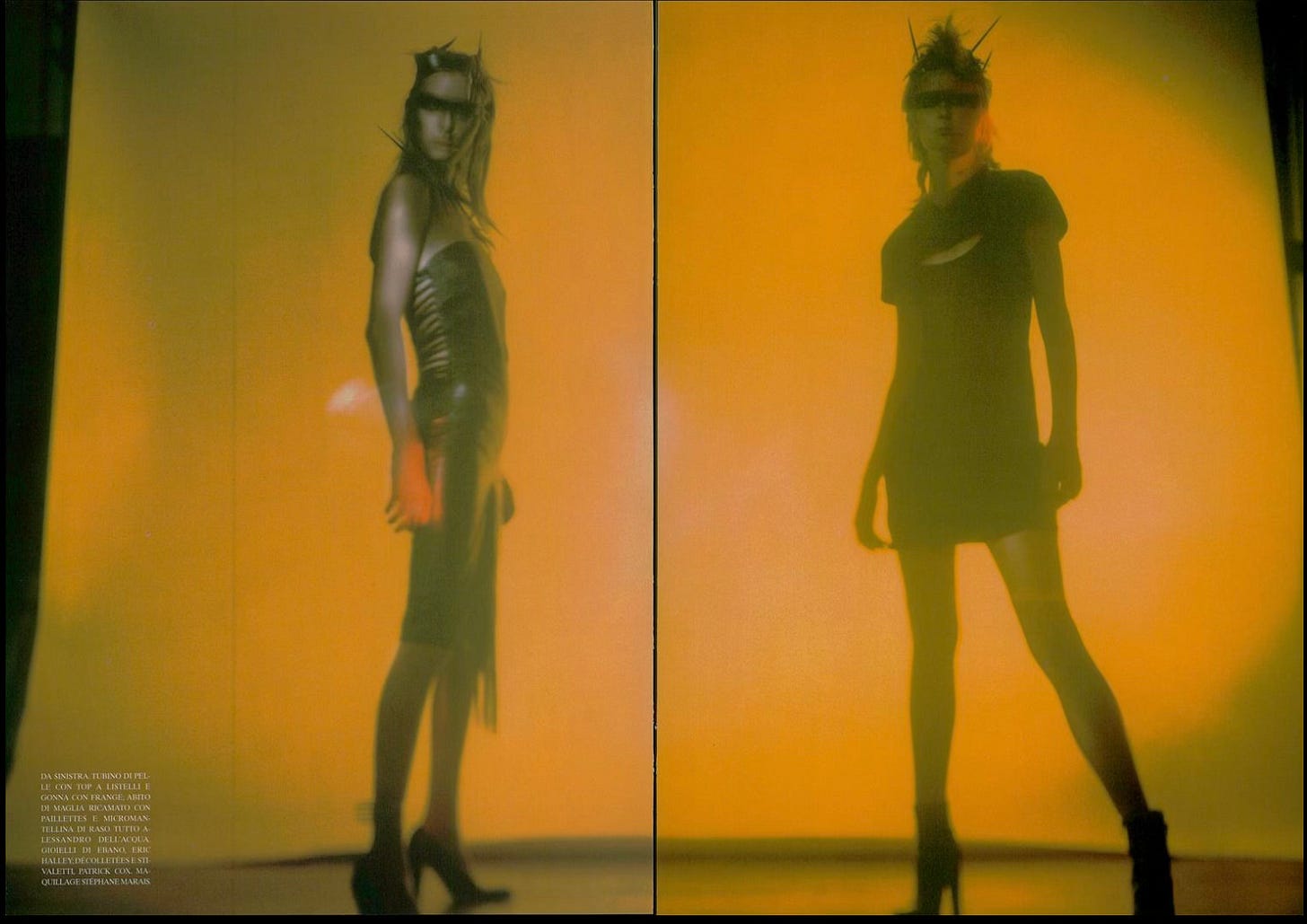 Inside Vogue Italia, January 1998 - by Zoë Yasemin