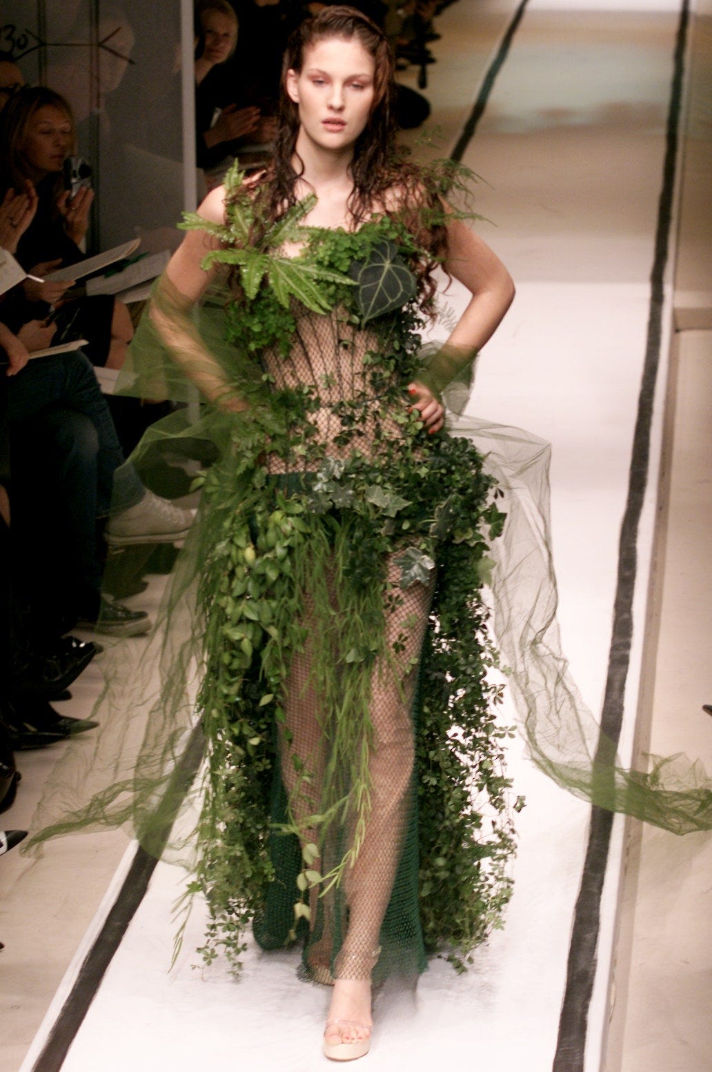 Image may contain Clothing Apparel Human Person Plant Shoe Footwear Fashion Evening Dress Gown Robe and Art