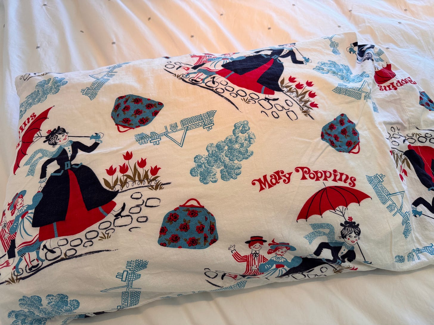 vintage mary poppins pillowcase vintage mary poppins pillowcase