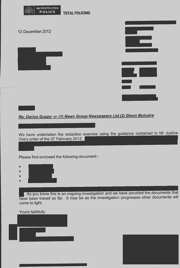 Official confirmation from the Met: Darius Guppy ensnared in the News of the World’s web of illegal surveillance.