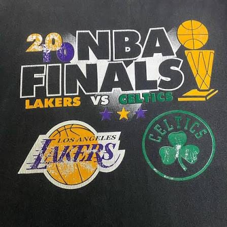 2010 NBA Finals matchup between the Los Angeles Lakers and the Boston  Celtics. Finals ended with the Los Angeles Lakers winning the championship  in a grueling seven-game series. SOLD 🏀🏀🏀🏀🏀 ————————————————————-  #nbafinals #
