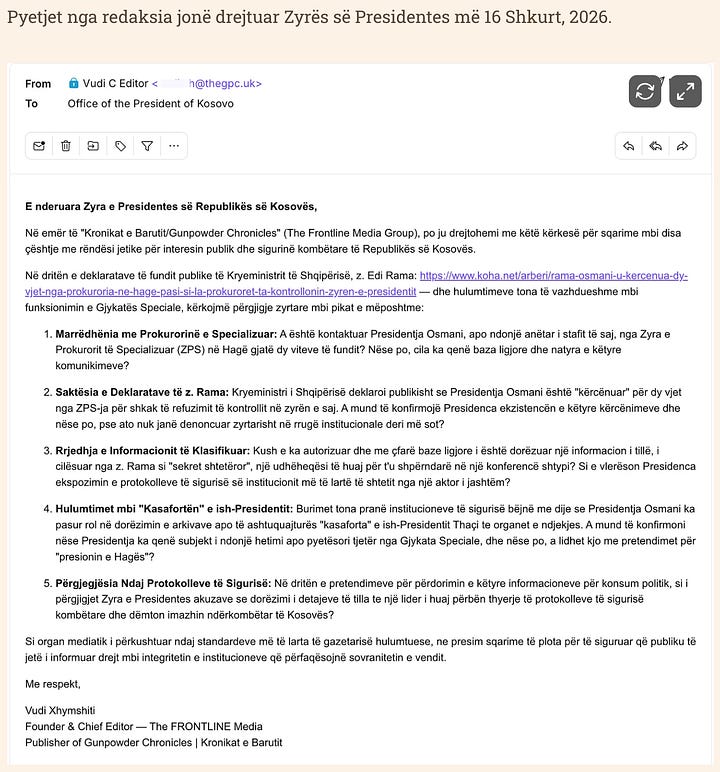 Hulumtim: Rreshtimi i Rrezikshëm i Presidencës me Arkitektët e Kaosit — 9 Mars, 2026