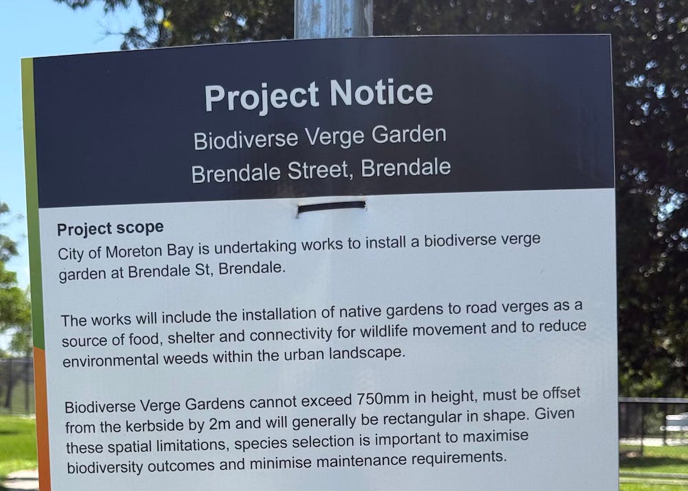 information sign about the project