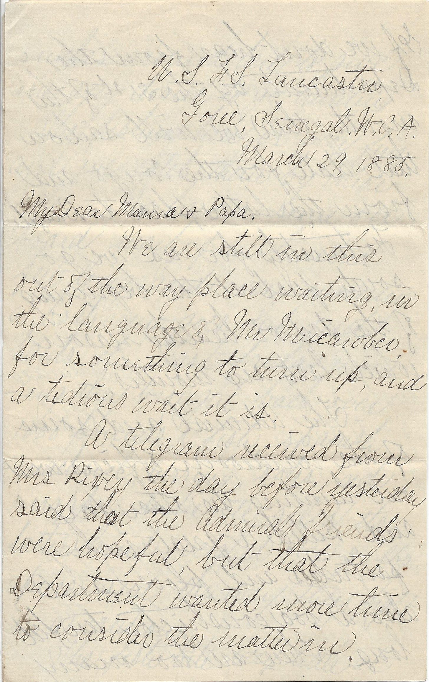 First page of the letter from Dakar First page of the letter from Dakar