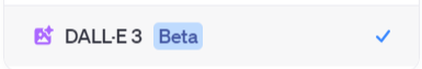 DALL-E 3 Beta selection in ChatGPT Plus
