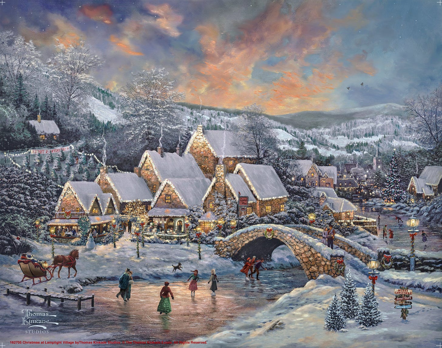 Christmas at Lamplight Village - Art Prints – Thomas Kinkade Studios