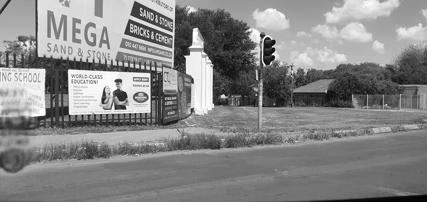 A photo of an intersection in Randfontein, west of Johannesburg. A photo of an intersection in Randfontein, west of Johannesburg.