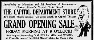 Capitol Department Store Ad in 1926 Capitol Department Store Ad in 1926