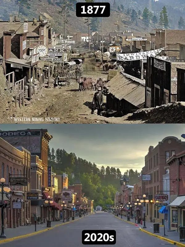 Deadwood, Dakota: Main Street's enduring charm and subtle evolution. Deadwood, Dakota: Main Street's enduring charm and subtle evolution.