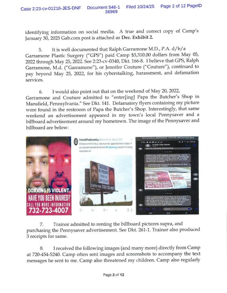 Danesh Dishonest Affidavit 2