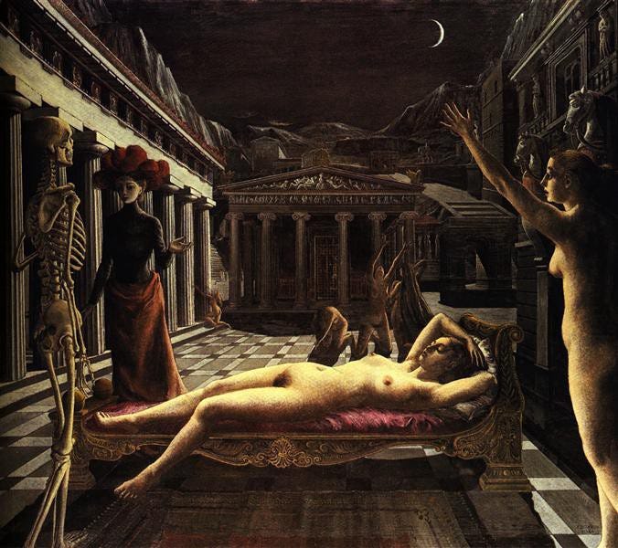 Venus Asleep by Paul Delvaux. Courtesy — Tate Venus Asleep by Paul Delvaux. Courtesy — Tate