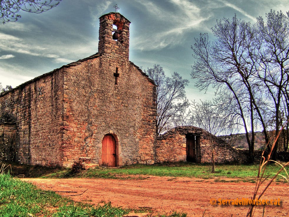 Sant Bartomeu de la Vall d'Ariet. Artesa de Segre. Montsec de Rúbies (o de Meià). La Noguera, Lleida. Catalunya. Sant Bartomeu de la Vall d'Ariet. Artesa de Segre. Montsec de Rúbies (o de Meià). La Noguera, Lleida. Catalunya.