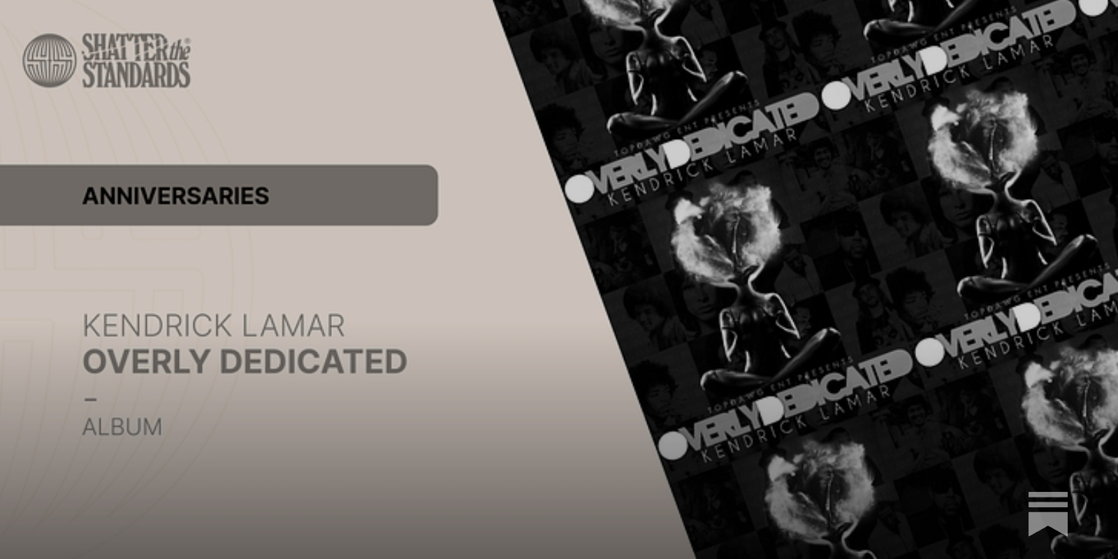 Anniversaries: Overly Dedicated by Kendrick Lamar