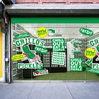 At Grillo's Pickles NYC pop-up store, find pickle cocktail, pickle grilled cheese, even pickle grapes