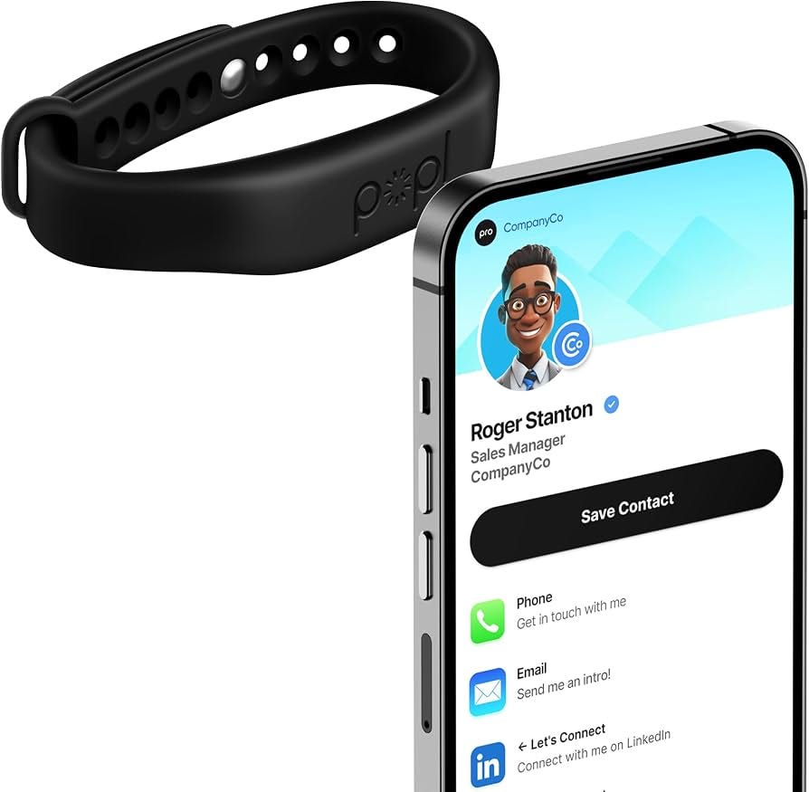Amazon.com: Authentic Patented Popl Bracelet™ (Avoid Fake Knockoffs) - Smart NFC Networking Card - Simply Tap to Exchange Contact Info, Capture Leads, & Manage Contacts (Black on Black) : Industrial & Scientific Amazon.com: Authentic Patented Popl Bracelet™ (Avoid Fake Knockoffs) - Smart NFC Networking Card - Simply Tap to Exchange Contact Info, Capture Leads, & Manage Contacts (Black on Black) : Industrial & Scientific