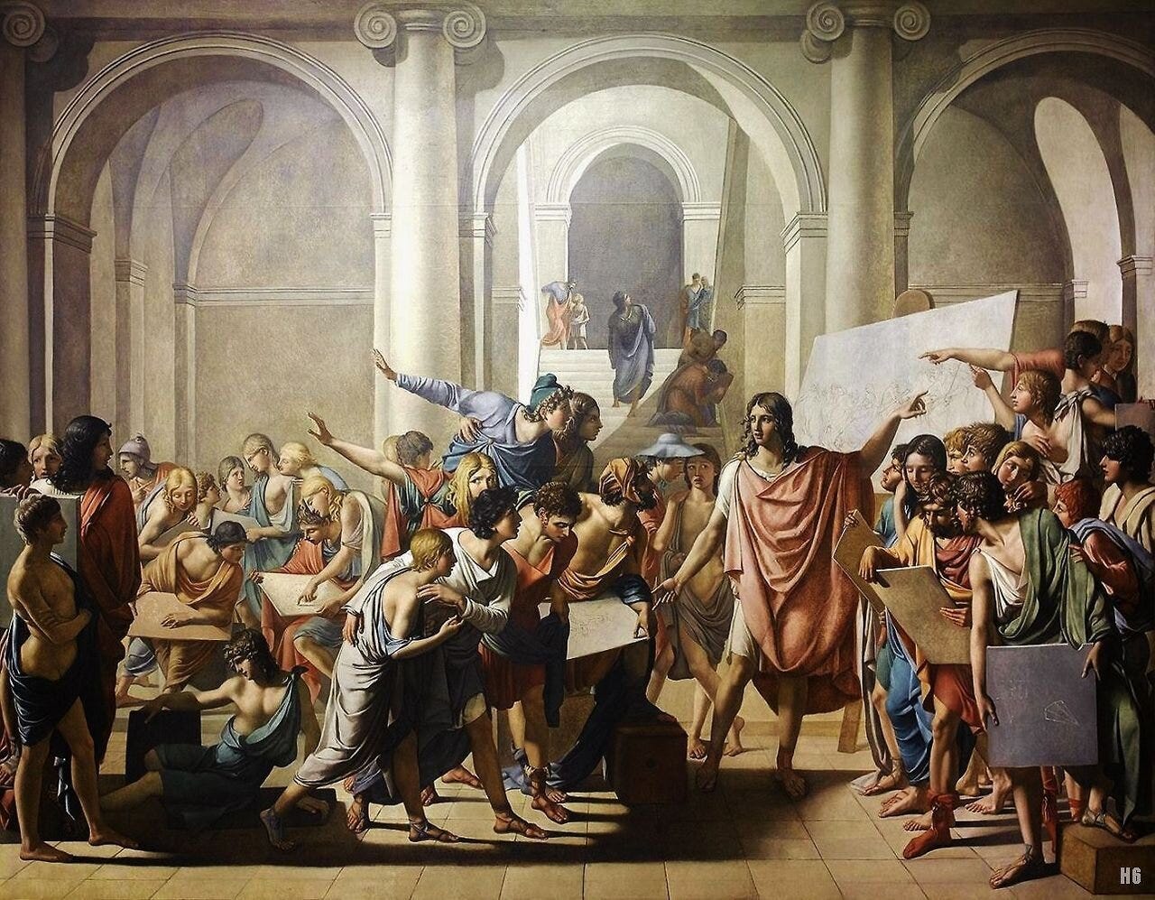 The School of Apelles. 1800. Jean Broc. French. 1771-1850. oil on canvas